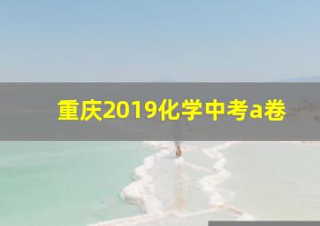 重庆2019化学中考a卷