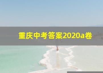 重庆中考答案2020a卷