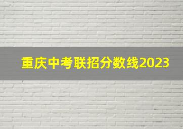 重庆中考联招分数线2023