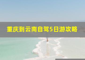 重庆到云南自驾5日游攻略