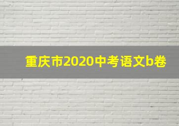 重庆市2020中考语文b卷