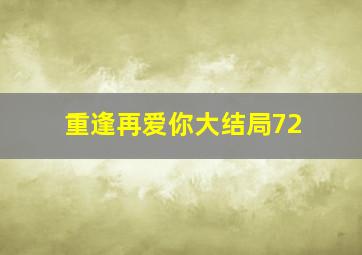 重逢再爱你大结局72