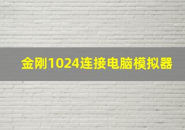 金刚1024连接电脑模拟器