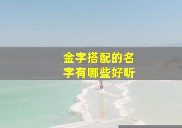 金字搭配的名字有哪些好听