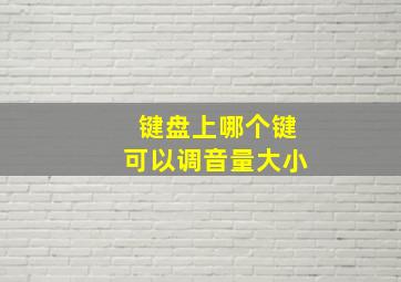 键盘上哪个键可以调音量大小