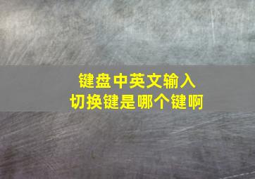 键盘中英文输入切换键是哪个键啊