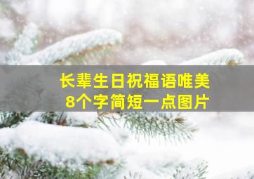 长辈生日祝福语唯美8个字简短一点图片