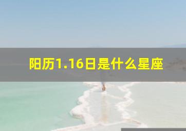 阳历1.16日是什么星座