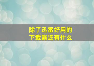 除了迅雷好用的下载器还有什么