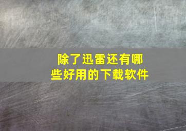 除了迅雷还有哪些好用的下载软件