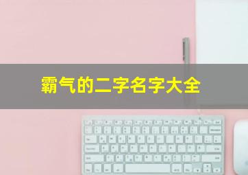 霸气的二字名字大全