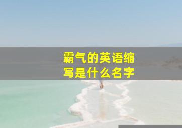 霸气的英语缩写是什么名字