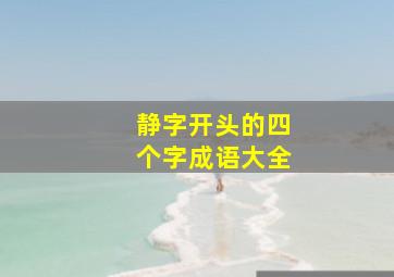 静字开头的四个字成语大全