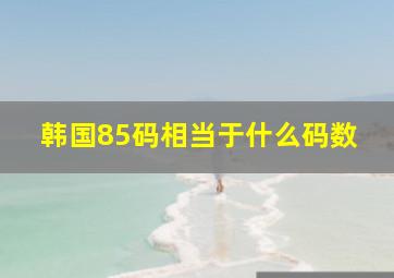 韩国85码相当于什么码数