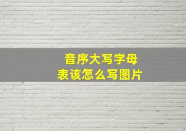 音序大写字母表该怎么写图片