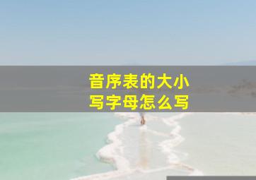 音序表的大小写字母怎么写