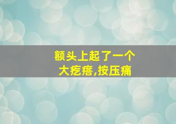 额头上起了一个大疙瘩,按压痛