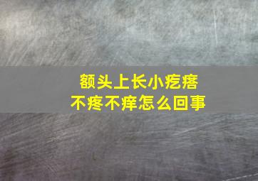 额头上长小疙瘩不疼不痒怎么回事