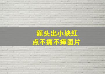 额头出小块红点不痛不痒图片