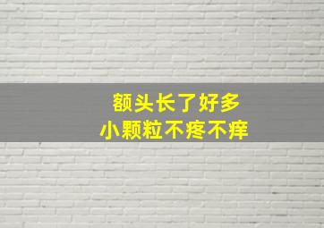 额头长了好多小颗粒不疼不痒