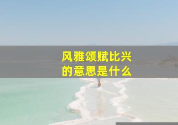 风雅颂赋比兴的意思是什么