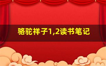 骆驼祥子1,2读书笔记