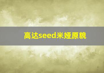 高达seed米娅原貌