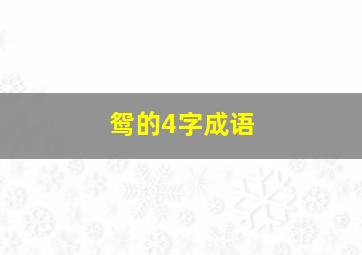 鸳的4字成语