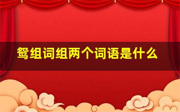 鸳组词组两个词语是什么