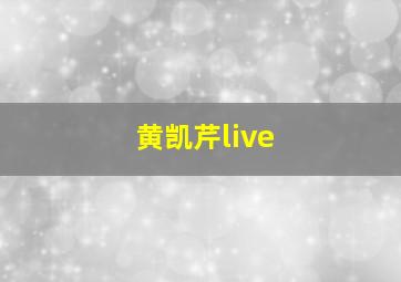 黄凯芹live