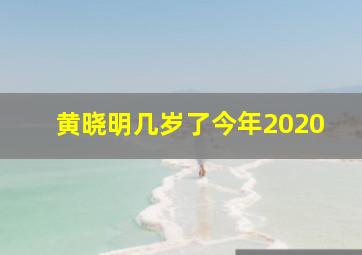 黄晓明几岁了今年2020