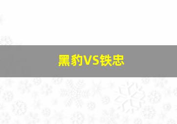 黑豹VS铁忠